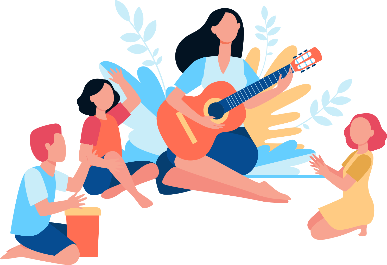 skupina ilustrace